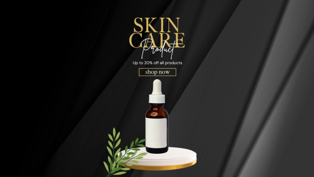 Black White Modern Skin Care Sale Instagram Reels Video